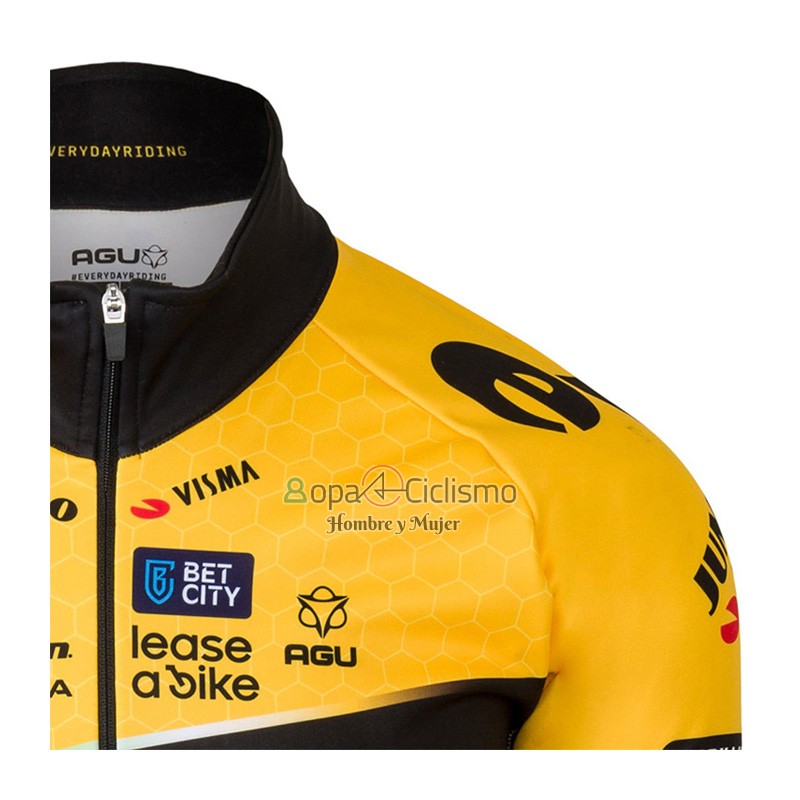 Jumbo Visma Ropa Ciclismo Culotte Largo 2023 Mangas Largas Negro AMarillo